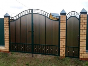 Кованые заборы с поликарбонатом 12 метров фото в Кстово