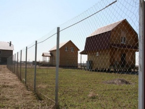 Забор из сетки рабицы в натяг с протяжкой арматуры 150 метров фото в Кстово