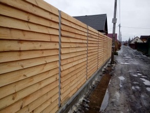 Деревянный забор елочка 150 метров фото в Кстово
