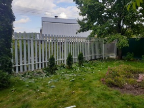 Забор из евроштакетника с забивными столбами 25 метров фото в Кстово