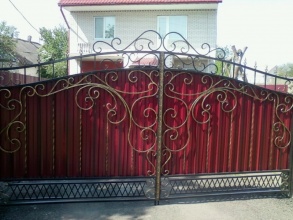 Кованые заборы с профнастилом 40 метров фото стоимость под ключ
